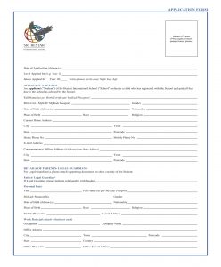 International School Fees SBIS Application Form